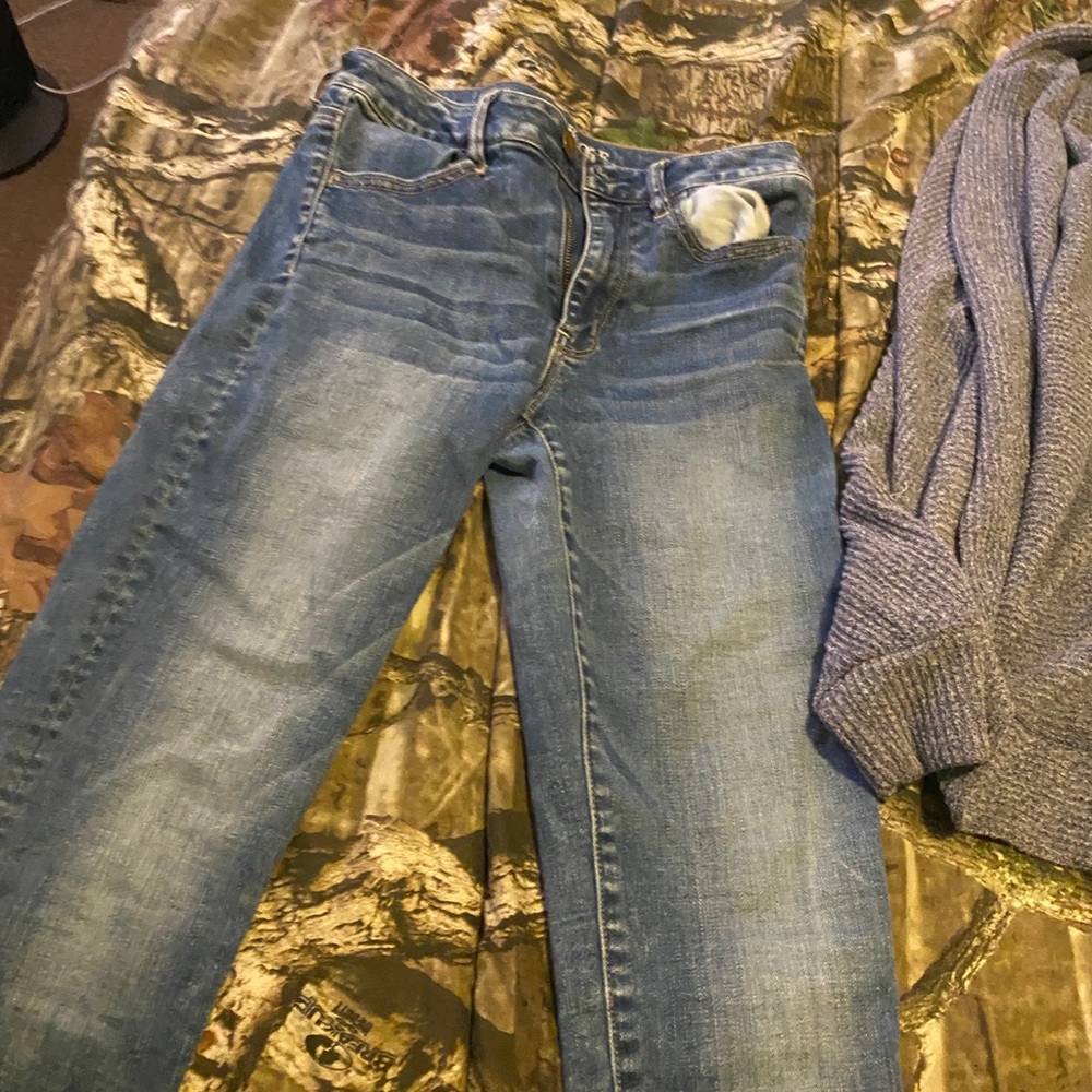 American eagle high rise jeans!